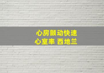 心房颤动快速心室率 西地兰